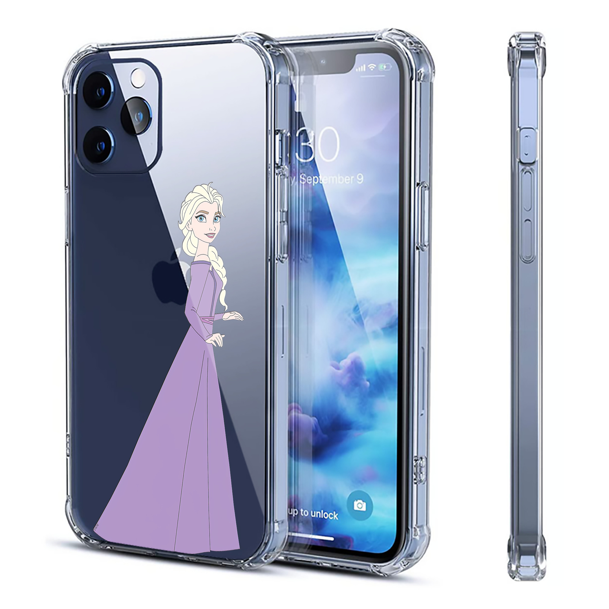 （画像用） アナと雪の女王 アンナ エルサ Frozen Anna Elsa 【iPhone 12シリーズ対応】透明スマホケース（クリアソフトケース）
